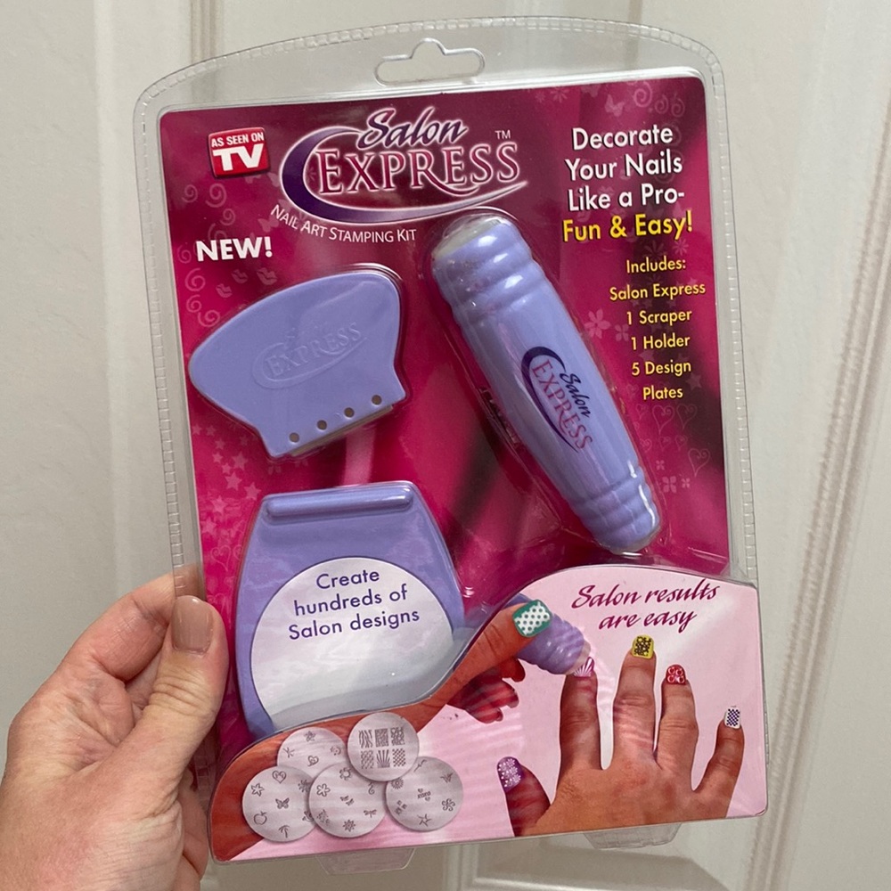 NWT Salon Express nail art stamping kit